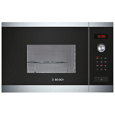 Bosch HMT75G654B Built-In Microwave with Grill, Brushed Steel Bosch HMT75G654B Built-In Microwave with Grill, Brushed Steel